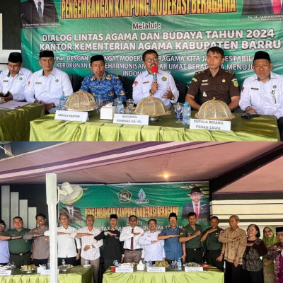 Pengembangan Kampung Moderasi Beragama melalui Dialog Lintas Agama dan Budaya Tahun 2024 Kantor Kementerian Agama Kabupaten Barru