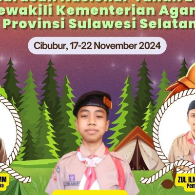 Siswa MTsN Gowa Wakili Tim Kontingen Sulsel Kemah Pramuka Madrasah Nasional 2024