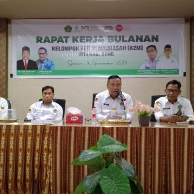 Rapat Kerja Bulanan K2M MTs di Bone, Bahas Persiapan Asesmen