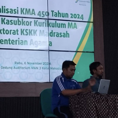 MAN 3 kota Makassar Sosialisasi KMA 450 Tahun 2024