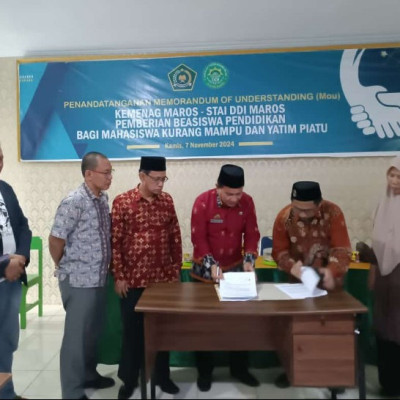 Kemenag Maros Kerja Sama STAI DDI untuk Beasiswa 22 Mahasiswa