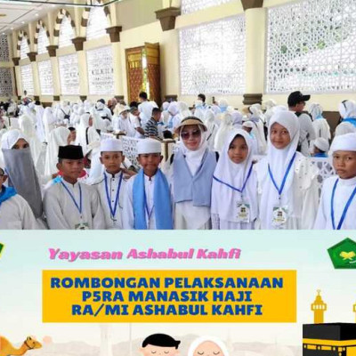 Ratusan Siswa RA dan MI Ashabul Kahfi Manasik Haji di Asrama Haji Sudiang 