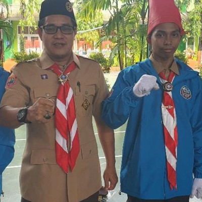 Burhanuddin Lepas 2 Siswa MAN IC Gowa Ikut Kemah Pramuka Madrasah Nasional