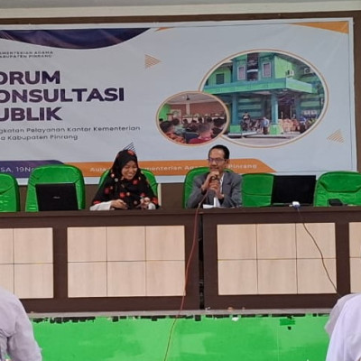 Forum Konsultasi Publik untuk Peningkatan Pelayanan Digelar di Kemenag Pinrang