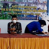 KUA Cenrana Sinergi DPPKB Edukasi Kespro dan Stunting Remaja Masjid