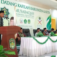 Kakan Kemenag Pangkep Berikan Testimoni Di Penerimaan Kafilah 